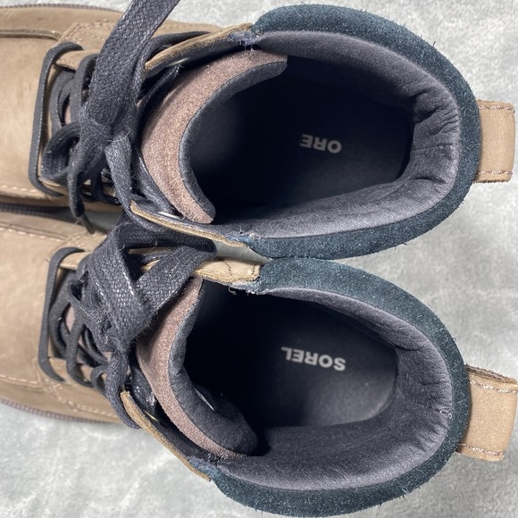 Sorel Boots Mens 10 Brown Suede Leather Madson II Moc Toe Waterproof Hiking Work - Picture 5 of 16